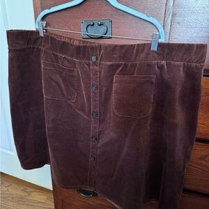 torrid Brown Corduroy Button-Front Mini Skirt